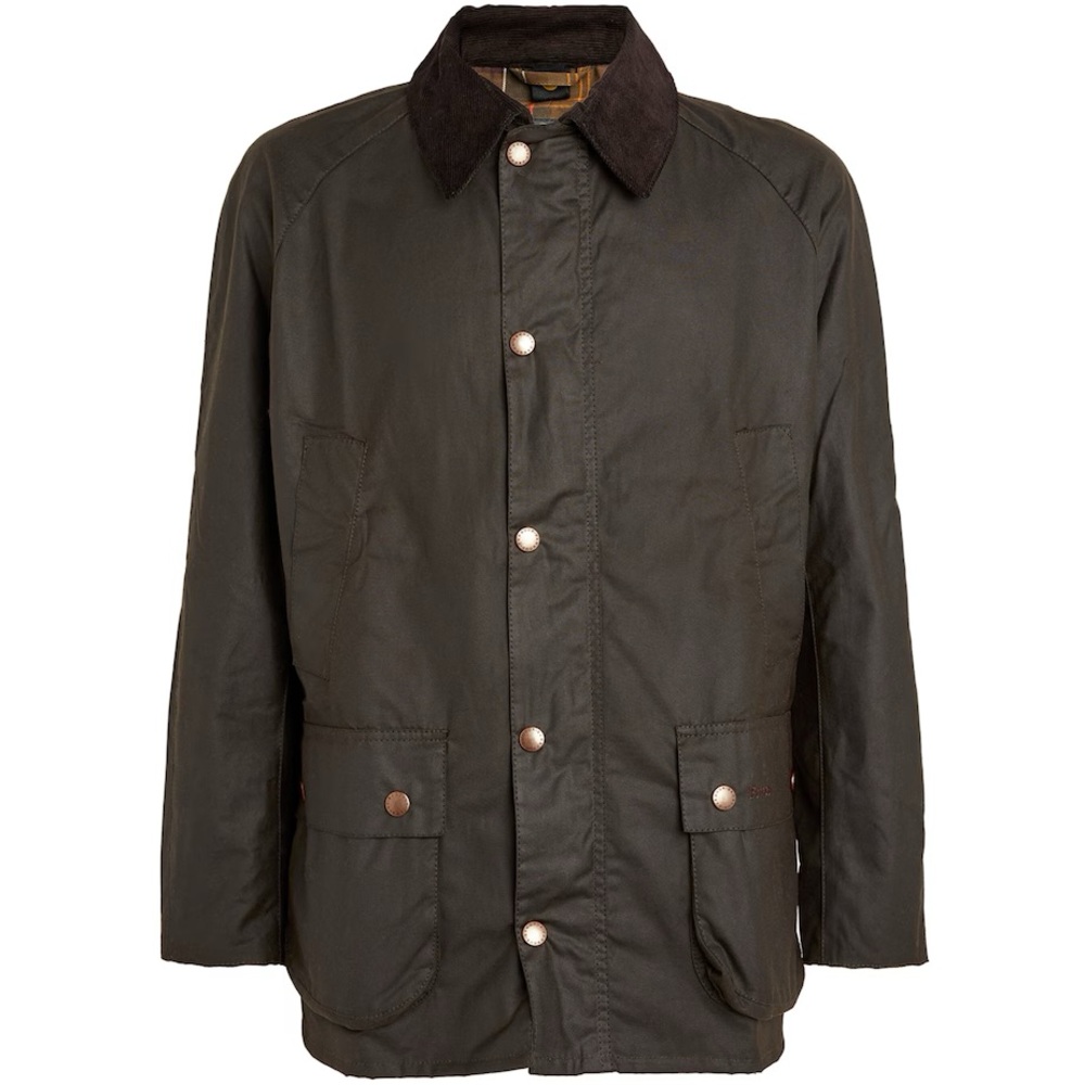 Barbour Ashby Waxed Jacket, Olive, Medium, new without tags
